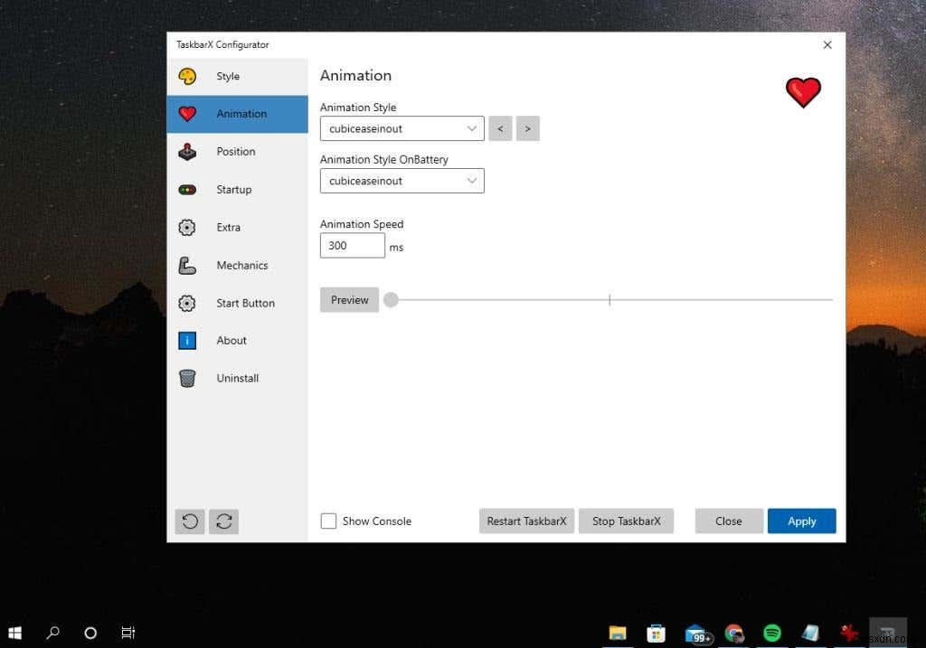 TaskbarXを使用してWindowsタスクバーをカスタマイズする方法 