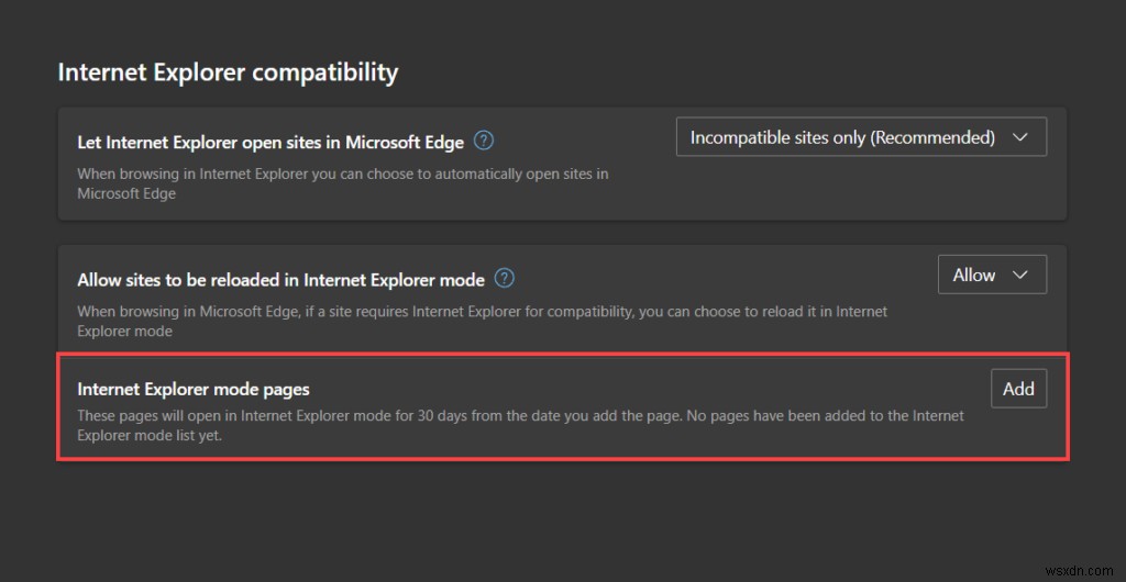 Windows10/11のEdgeでInternetExplorerモードを有効にする方法 