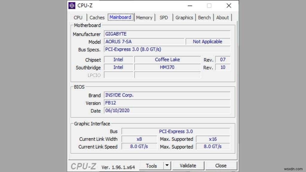 インストールしたマザーボードを確認する方法 