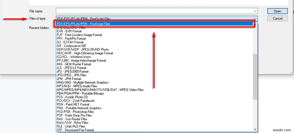 WindowsでEPS画像ファイルを開く方法 