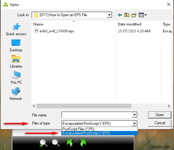 WindowsでEPS画像ファイルを開く方法 