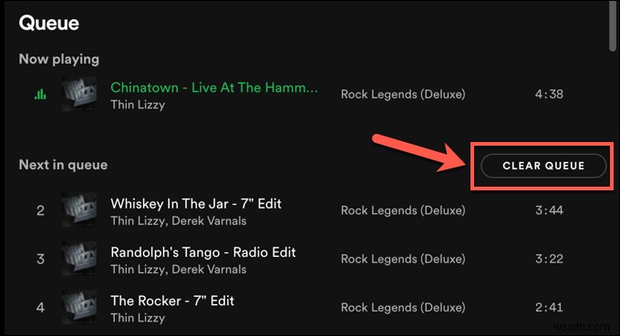 Spotifyでキューをクリアする方法 