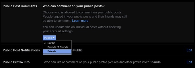 Facebookの投稿へのコメントをオフにする方法 