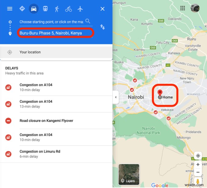 Googleマップで自宅の住所を設定する方法 