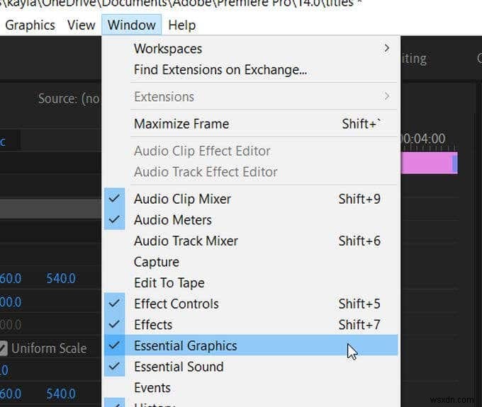 AdobePremiereProでタイトルグラフィックを作成する方法 