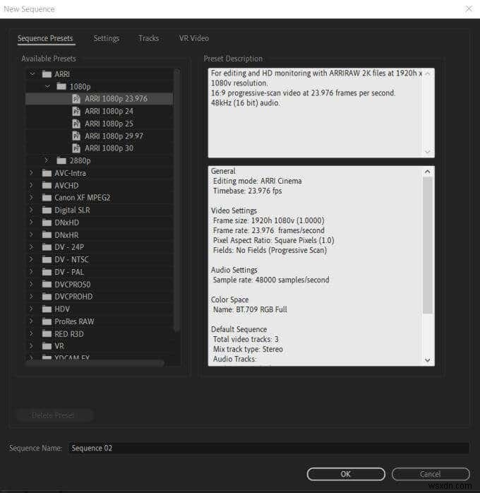 AdobePremiereでシーケンスを作成および結合する方法 