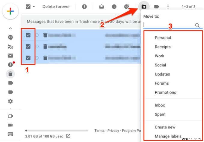 Gmailから削除されたメールを復元する方法 