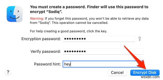 外付けハードドライブのパスワードを設定する方法 