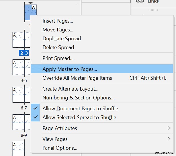 AdobeInDesignCCでマスターページを設定する方法 