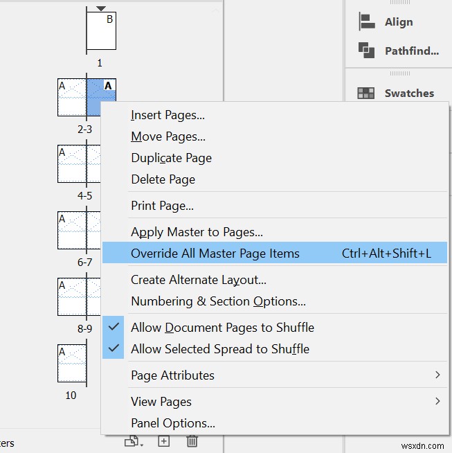 AdobeInDesignCCでマスターページを設定する方法 