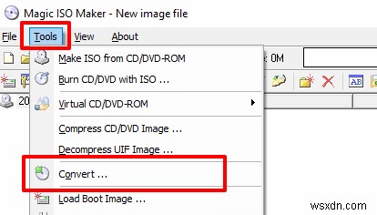 IMGファイルをISOに変換する方法 