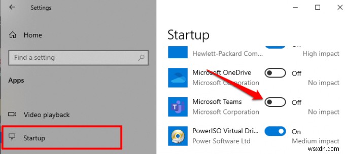 MicrosoftTeamsが自動的に開かないようにする方法 
