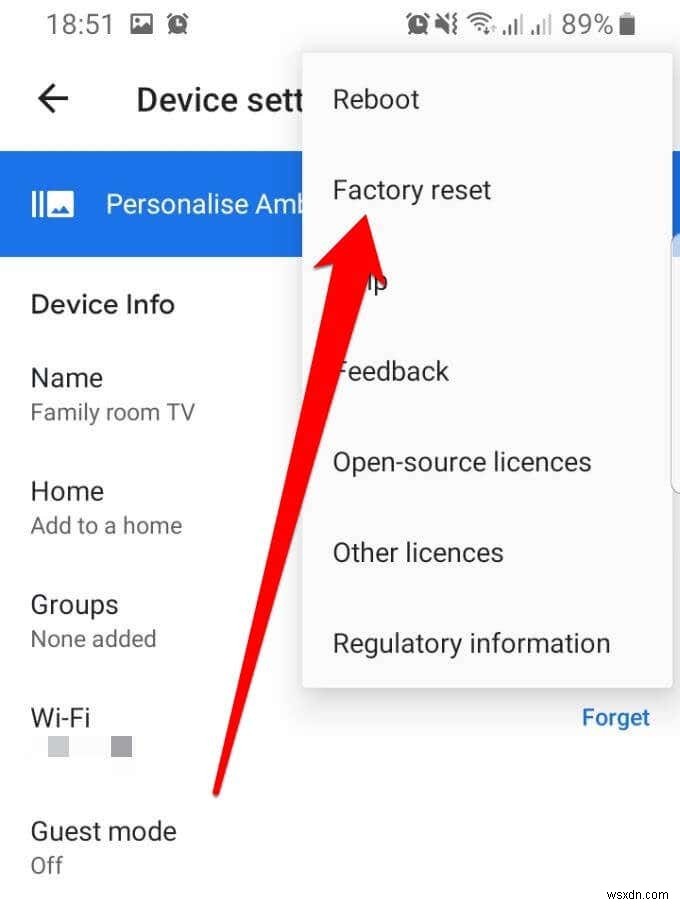 Chromecastをリセットする方法 