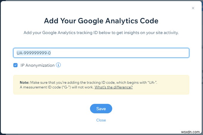 WixにGoogleAnalyticsを追加する方法 