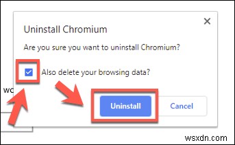 Chromiumをアンインストールする方法 