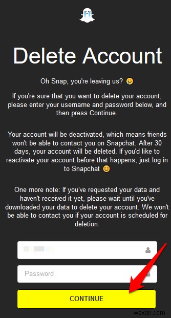 Snapchatアカウントを削除する方法 