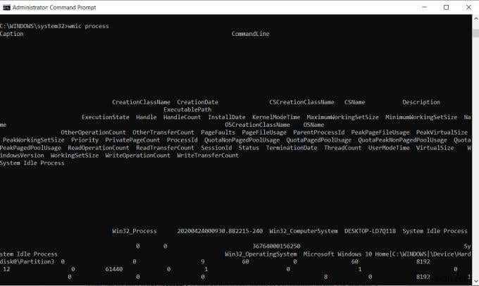 実行中のプロセスのリストをWindowsのテキストファイルに保存する 