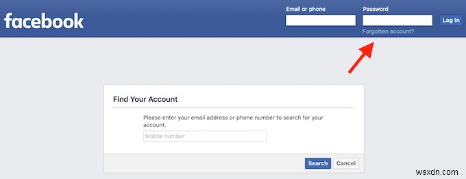 ログインできないときにFacebookアカウントを回復する方法 