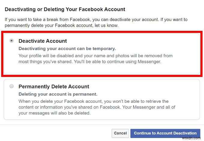Facebookのページ、グループ、アカウントを削除する方法 