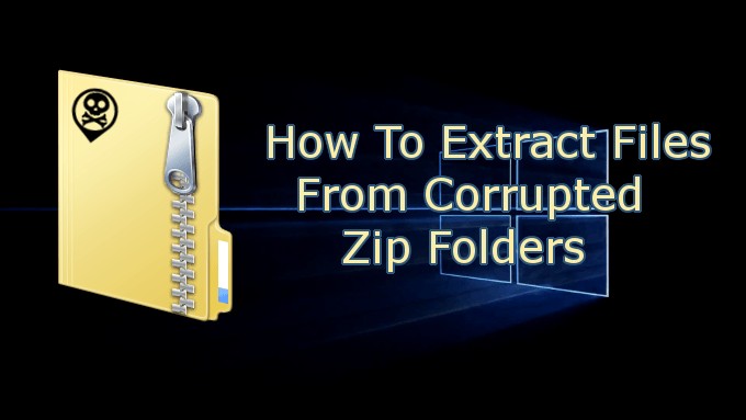 破損したZipフォルダからファイルを抽出する方法 