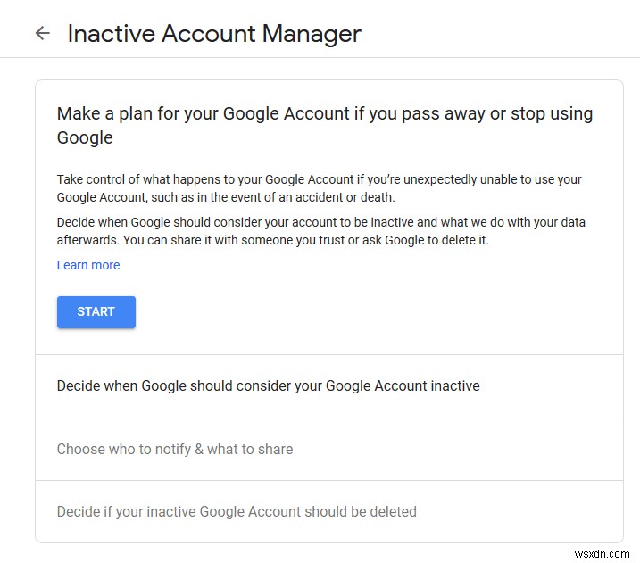 Google InactiveAccountManagerをアクティブ化する方法 