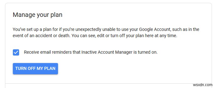 Google InactiveAccountManagerをアクティブ化する方法 