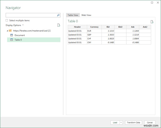 Webページから直接Excelデータを取得する 