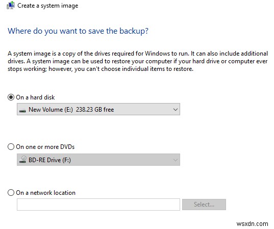Windows10システムイメージバックアップを作成する 