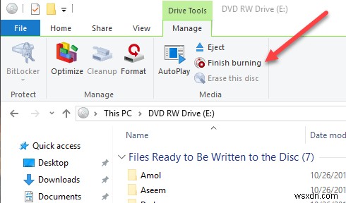 Windows7/8/10でディスクを書き込む方法 