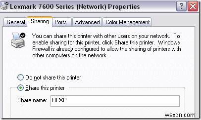 XPからWindowsへのプリンターの共有7/8/10 