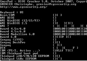CMOSPwdを使用してBIOS/CMOSパスワードを回復する 