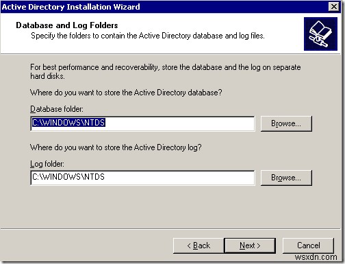 Windows 2003 Active Directoryセットアップ：dcpromo 