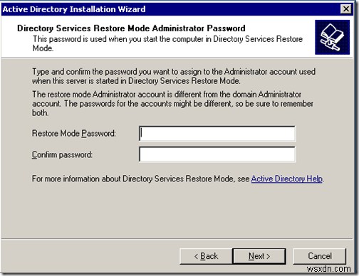 Windows 2003 Active Directoryセットアップ：dcpromo 