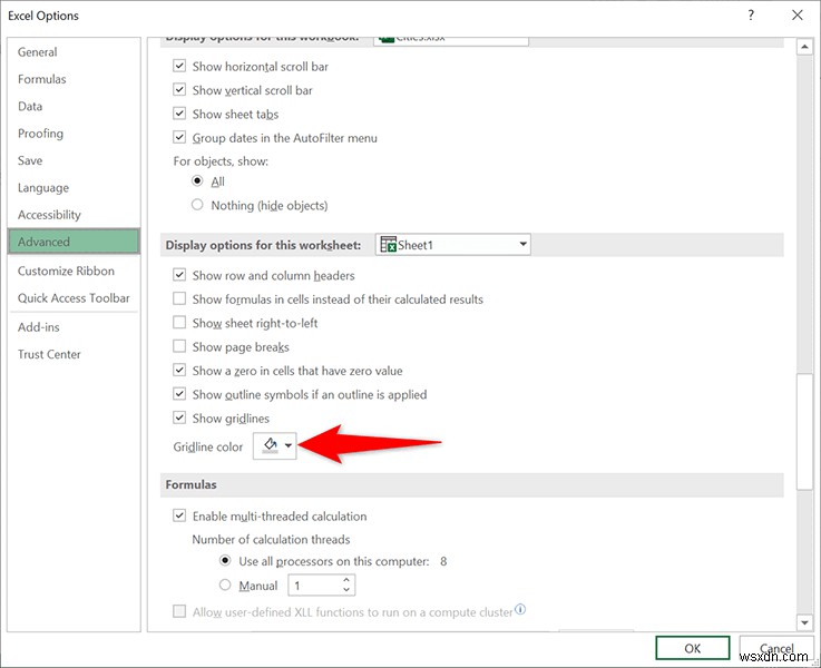 Excelでグリッド線を削除する方法 