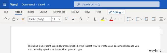 MicrosoftWordでドキュメントをディクテーションする方法 