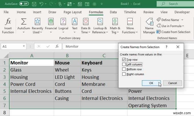 Excelで複数のリンクされたドロップダウンリストを作成する方法 