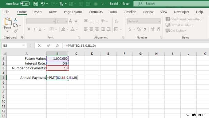 ExcelでPMT関数を使用する方法 