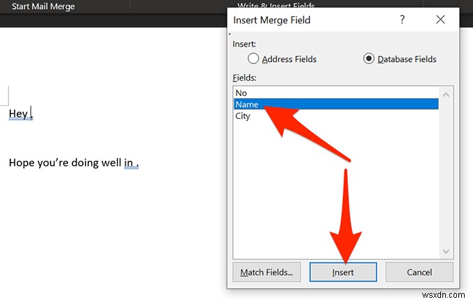 MicrosoftWordでメールマージを作成する方法 