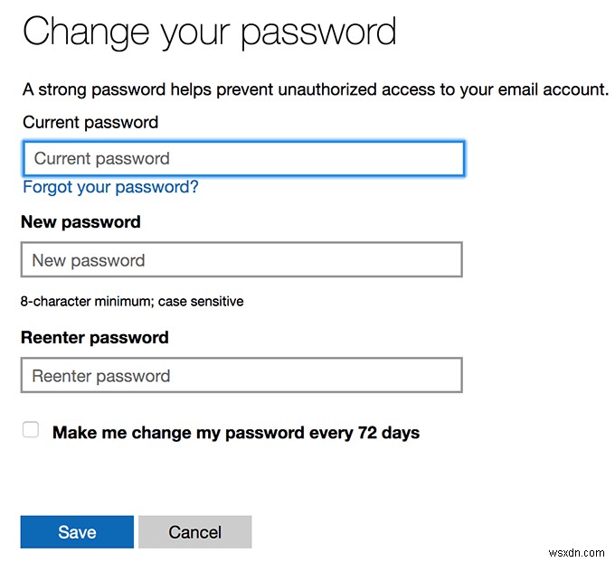 Outlookのパスワードを変更する方法 