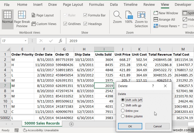 Excelで行を修正する方法 