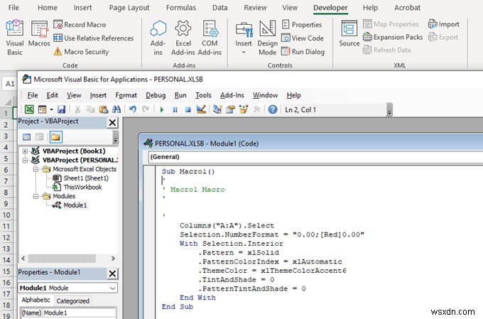 ExcelでVBAマクロまたはスクリプトを作成する方法 