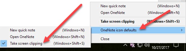 OneNoteを使用してスクリーンショットを撮って挿入する方法 