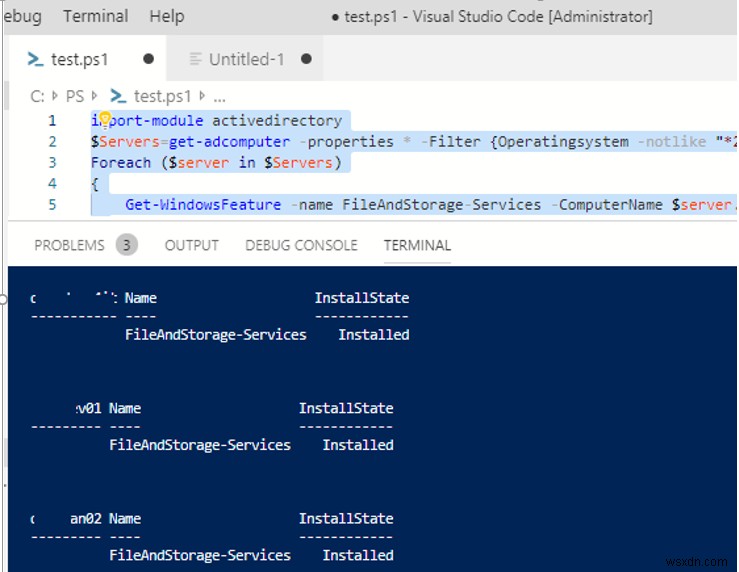 PowerShellを使用したWindowsServerの役割と機能の管理 