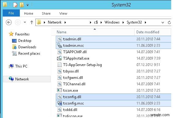 Windows Server2016RDSホストでのTSADMIN.mscおよびTSCONFIG.mscスナップインの使用 