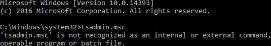 Windows Server2016RDSホストでのTSADMIN.mscおよびTSCONFIG.mscスナップインの使用 