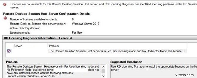 リモートデスクトップセッションホストのライセンスモードが構成されていません 