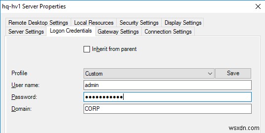 WindowsでのRDCMan（リモートデスクトップ接続マネージャー）の使用 