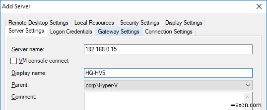 WindowsでのRDCMan（リモートデスクトップ接続マネージャー）の使用 