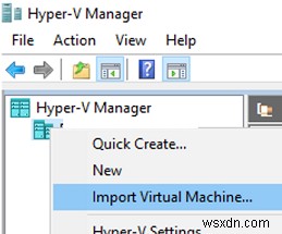 Hyper-Vでの仮想マシンのインポート、エクスポート、およびクローン作成 