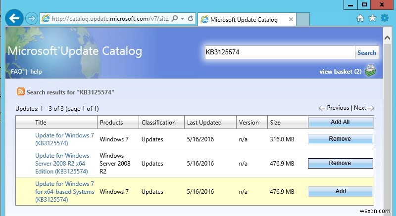 Microsoft UpdateカタログからWSUSに更新プログラムを手動でインポート（追加）する方法は？ 